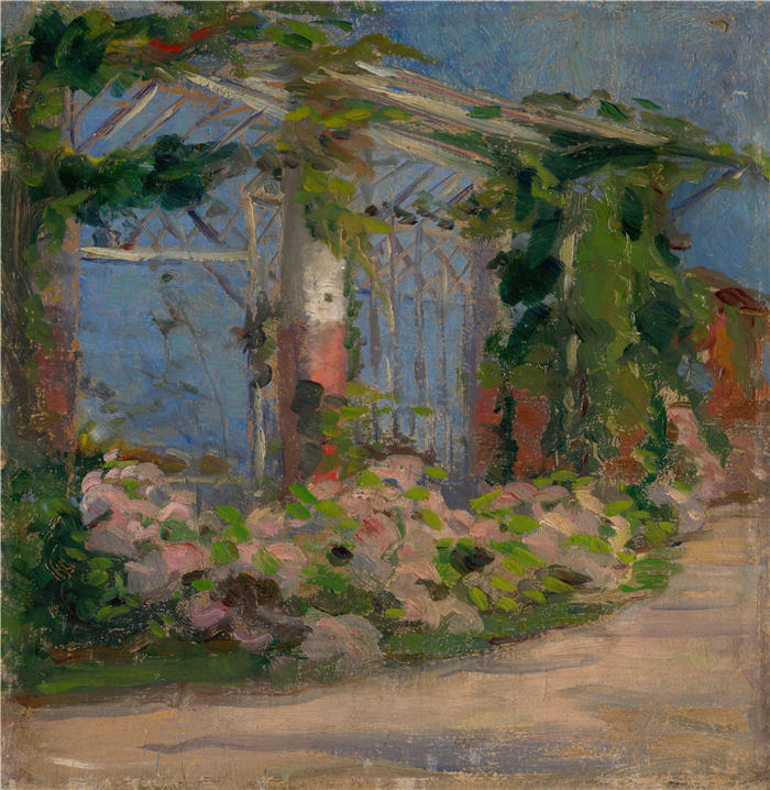 朱多维特·皮特霍特（Ľudovít Pitthordt，斯洛伐克画家）作品-《花园主题（1900-1920）》