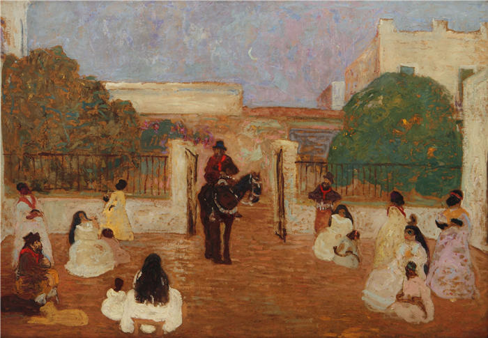 佩德罗·费加里（Pedro Figari,乌拉圭）高清作品-El Gaucho Candioti（从 1880 年到 1938 年）