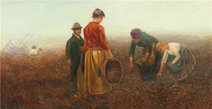 冯·索斯帕塔克（Laszlo Pataky von Sospatak，匈牙利人，1857-1912 年）马铃薯收获