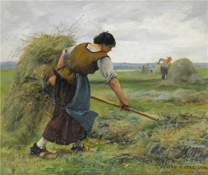 朱利安·杜普雷（Julien Dupré，法国画家）高清作品-《收割者 (1886)》