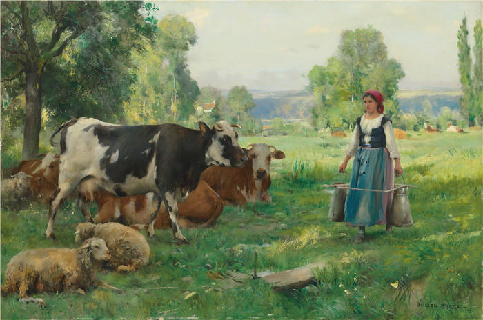 朱利安·杜普雷（Julien Dupré，法国画家）高清作品-《在牧场上》