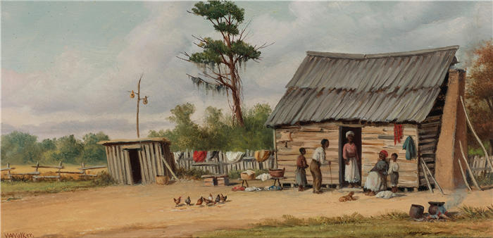 威廉·艾肯·沃克 (William Aiken Walker,美国画家) 作品-《老小屋》