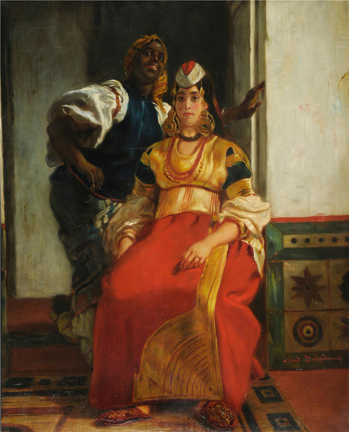 艾尔弗雷德·德登奎（Alfred Dehodencq,法国画家）作品-《Mariée juive au Maroc（约 1870 年）》