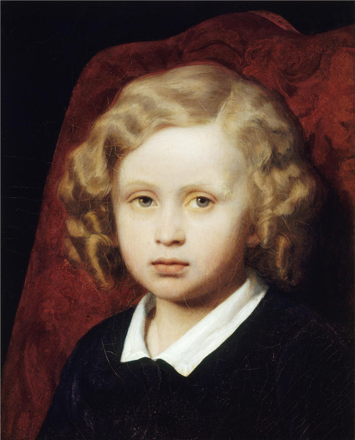 亨德里克·谢弗（Hendrik Scheffer，法国画家）高清作品-《Ary-Arnold Scheffer 的肖像 (1840)》