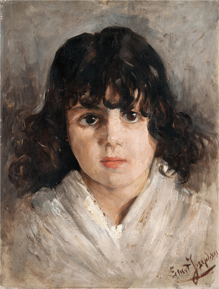 恩斯特·约瑟夫森（Ernst Josephson，瑞典画家）高清作品-《西班牙女孩（1881）》