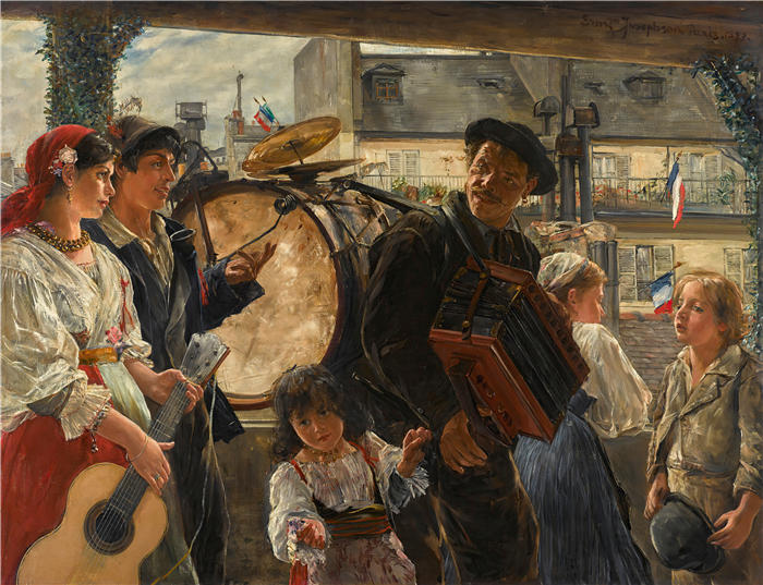 恩斯特·约瑟夫森（Ernst Josephson，瑞典画家）高清作品-《14 朱叶 (1883)》
