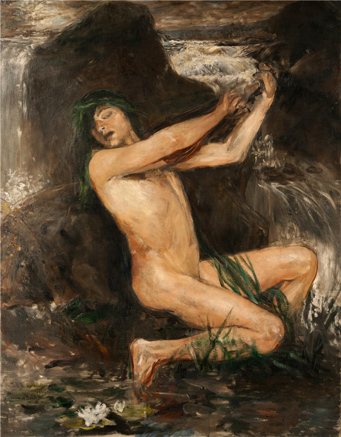 恩斯特·约瑟夫森（Ernst Josephson，瑞典画家）高清作品-《水精灵（1882 年至 1884 年间）》