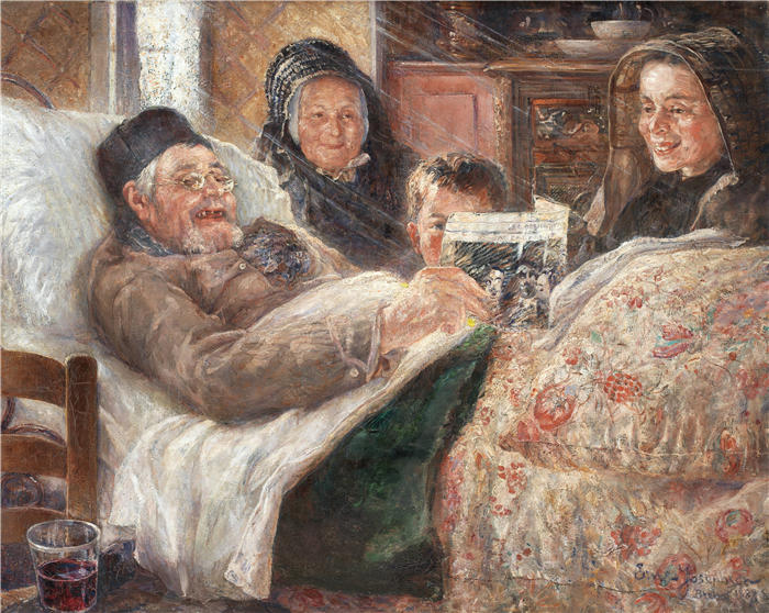 恩斯特·约瑟夫森（Ernst Josephson，瑞典画家）高清作品-《生活的乐趣 (1887)》