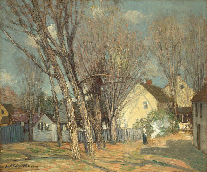 朱利安·奥尔登·威尔（Julian Alden Weir，美国画家）高清作品-《温德姆村（c.1913–14）》