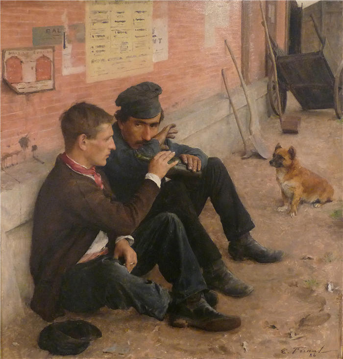 埃米尔·弗里安特（Émile Friant，法国画家）作品-《饮酒者 (1884)》