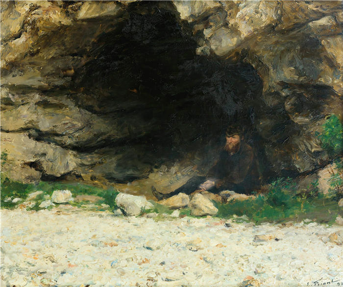埃米尔·弗里安特（Émile Friant，法国画家）作品-《流浪汉 (1890)》