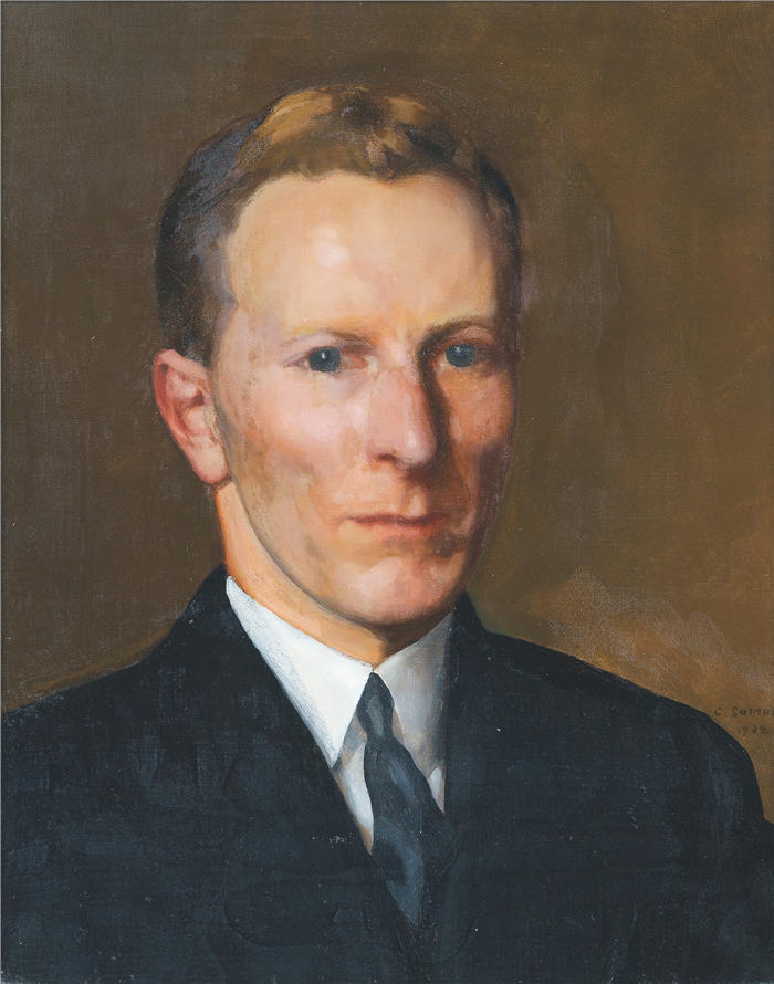 康斯坦丁·安德烈耶维奇·索莫夫（Konstantin Andreevich Somov，俄罗斯）作品-《鲍里斯·诺尔德的肖像 (1932)》