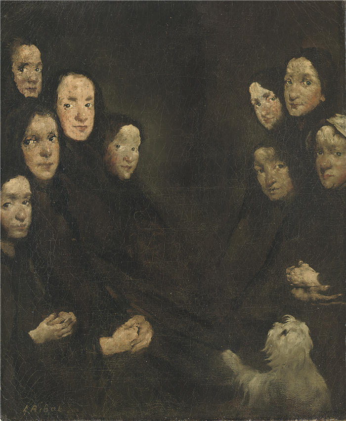 奥古斯丁·泰奥杜勒·里博特(Augustin Théodule Ribot,法国画家 )作品-《讨论》