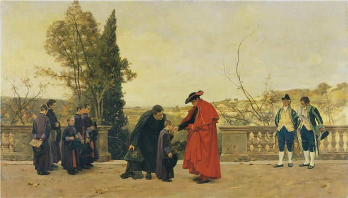 费迪南德·海尔布斯(Ferdinand Heilbuth ,德国,1826-1889 年)作品-红衣主教 (1863)