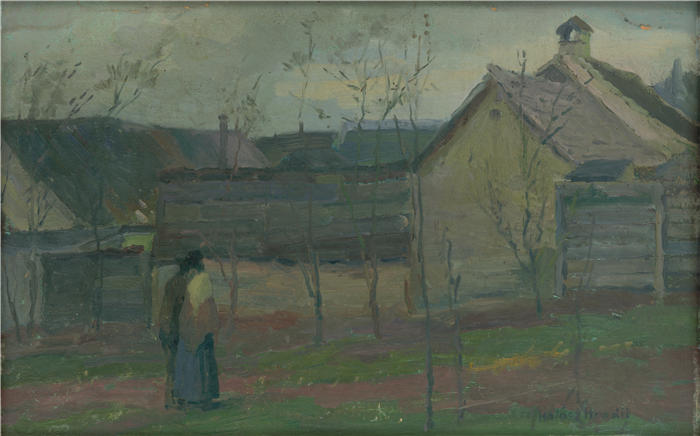 埃莱米尔·哈拉斯-赫拉迪尔（Elemír Halász-Hradil，捷克画家）高清作品-《傍晚（1911）》