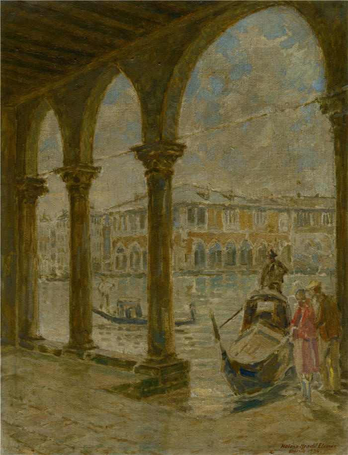 埃莱米尔·哈拉斯-赫拉迪尔（Elemír Halász-Hradil，捷克画家）高清作品-《威尼斯 (1936)》