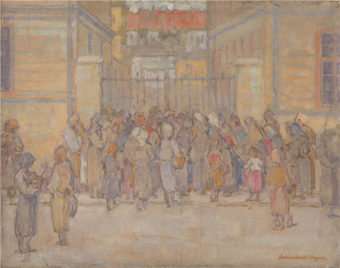 埃莱米尔·哈拉斯-赫拉迪尔(Elemír Halász-Hradil,捷克画家)高清作品-《失业者(1939)》