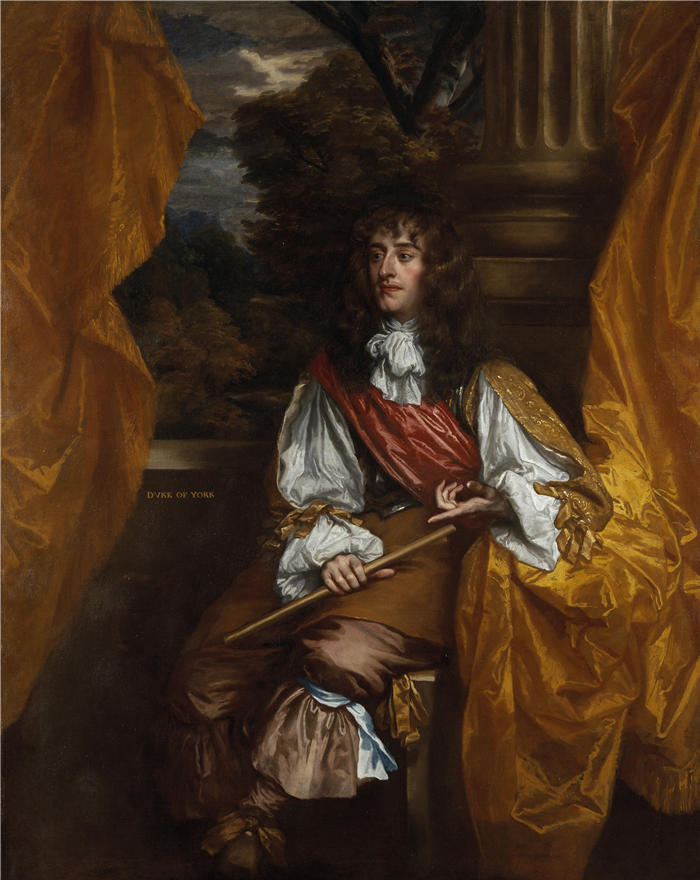 彼得·莱利（Peter Lely，荷兰画家）高清作品-《詹姆斯七世和二世，约克公爵，1633 – 1701 年 (1661)》