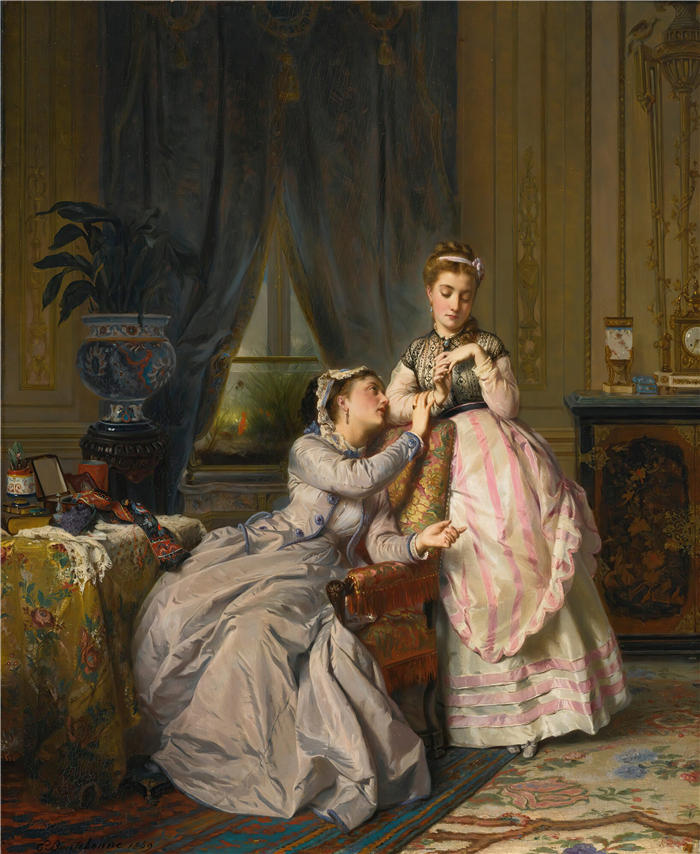 查尔斯·爱德华·布蒂博讷（Charles Edouard Boutibonne，法国）-姐妹 (1869)