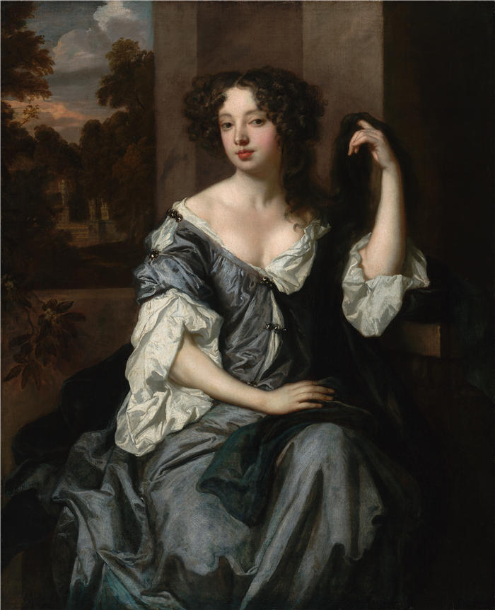 彼得·莱利（Peter Lely，荷兰画家）高清作品-《朴茨茅斯公爵夫人路易丝·德·克鲁阿勒 (1671–1674) 的肖像》