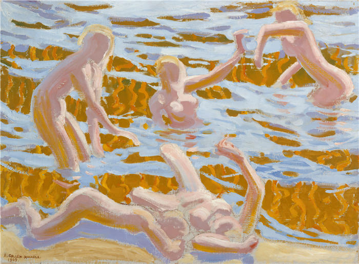 阿克塞利·加伦-卡莱拉（Akseli Gallen-Kallela，芬兰画家）高清作品-《大洋洲 (1909)》