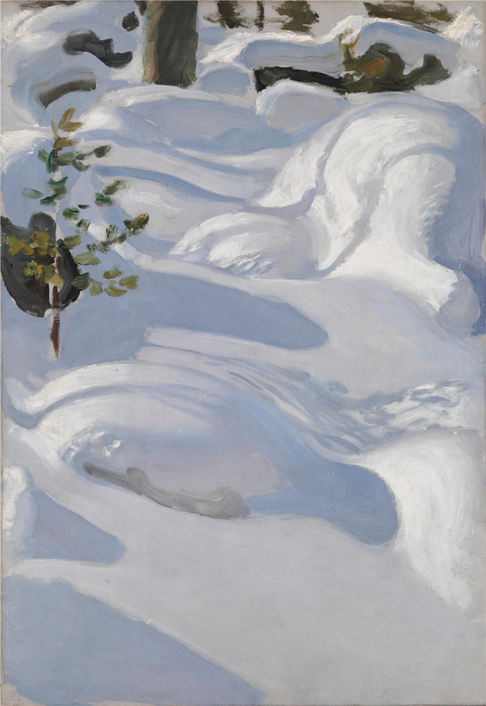 阿克塞利·加伦-卡莱拉（Akseli Gallen-Kallela，芬兰画家）高清作品-《雪上的阳光 (1906)》
