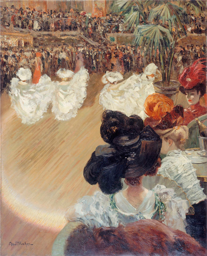路易斯·阿贝尔-特鲁谢（Louis Abel-Truchet，法国画家）高清作品-《Quadrille au bal Tabarin（1906 年）》
