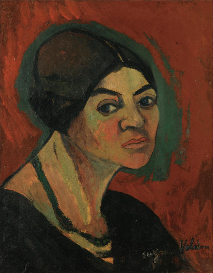 苏珊娜·瓦拉东（Suzanne Valadon，法国画家）-自画像 (1916)
