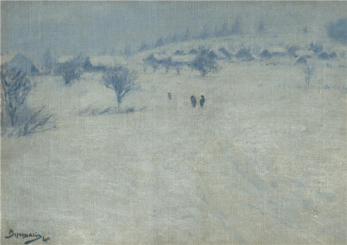 瓦西里·韦列夏金（Vasily Vereshchagin，俄罗斯画家）作品-《冬季风景 (1890)》