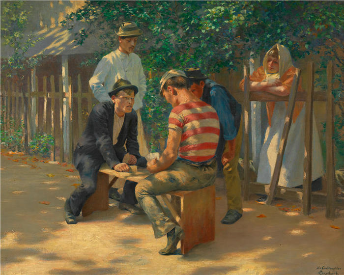 约瑟夫·恩格尔哈特（ Josef Engelhart，奥地利画家）作品-《卡滕斯皮勒 (1893)》