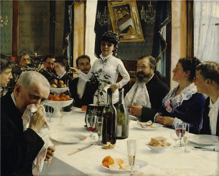 贡纳尔·伯恩特森（Gunnar Berndtson，芬兰画家）作品-《新娘之歌 (1881)》