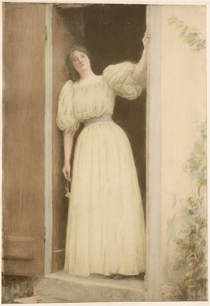 路易斯-约瑟夫-拉斐尔·科林 (Louis-Joseph-Raphaël Collin，法国画家)作品-《离开 (1899)》