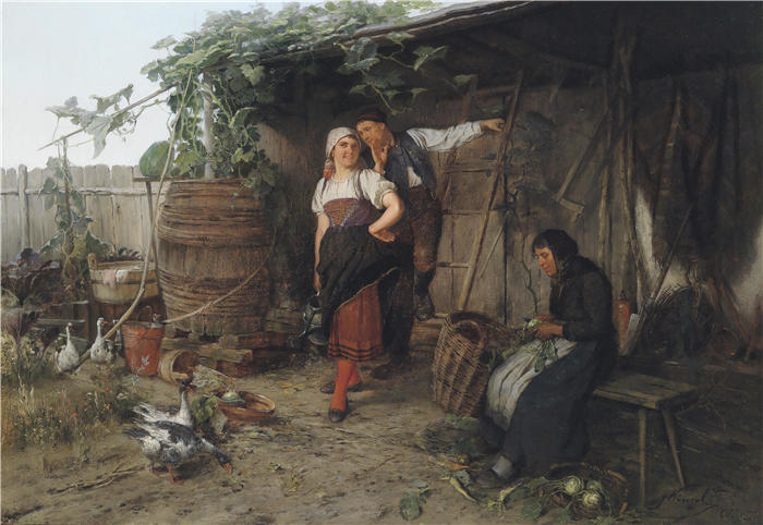 约瑟夫·金泽尔（Josef Kinzel，奥地利，1852–1925）作品-达斯格海姆尼斯