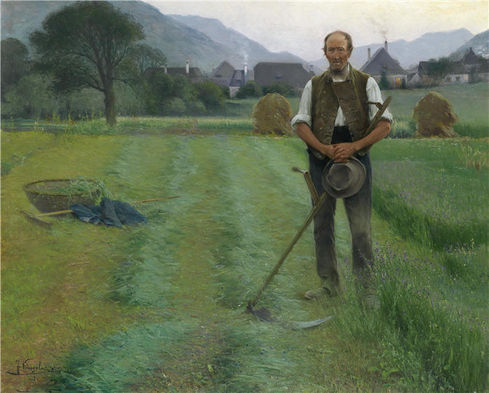 约瑟夫·金泽尔（Josef Kinzel，奥地利，1852–1925）作品-阿本德劳滕 (1903)