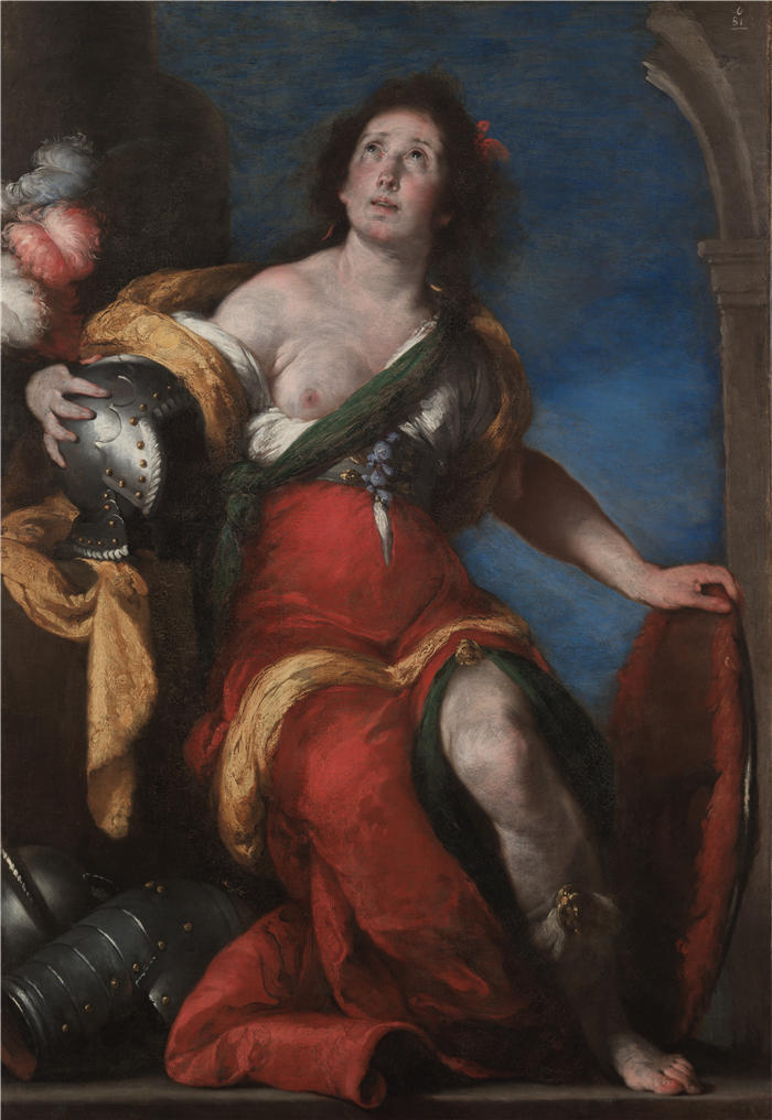 贝尔纳多·斯特罗兹（Bernardo Strozzi，意大利画家）高清作品-《寓言人物（约 1636 年）》