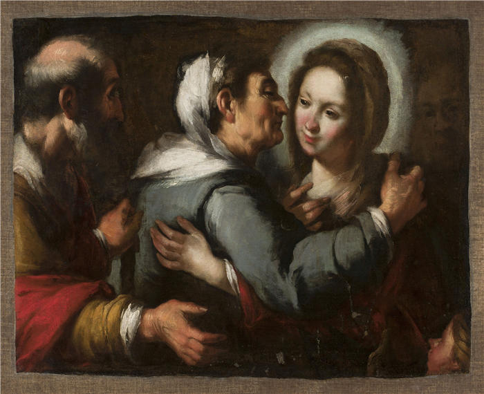 贝尔纳多·斯特罗兹（Bernardo Strozzi，意大利画家）高清作品-《探视》