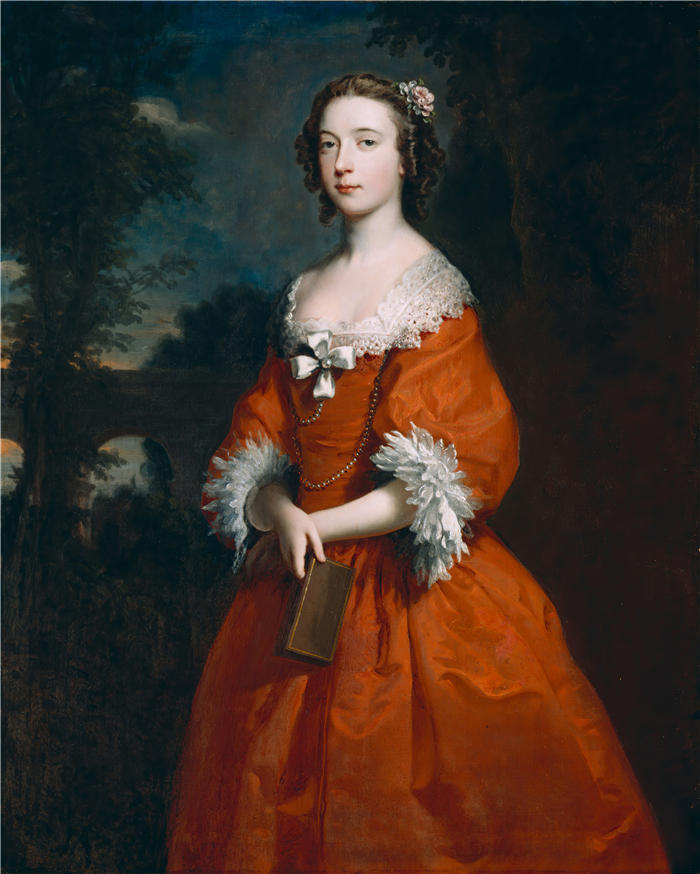 约瑟夫·海默（Joseph Highmore，英国画家）作品-《汉密尔顿小姐（约 1735 至 1745 年间）》