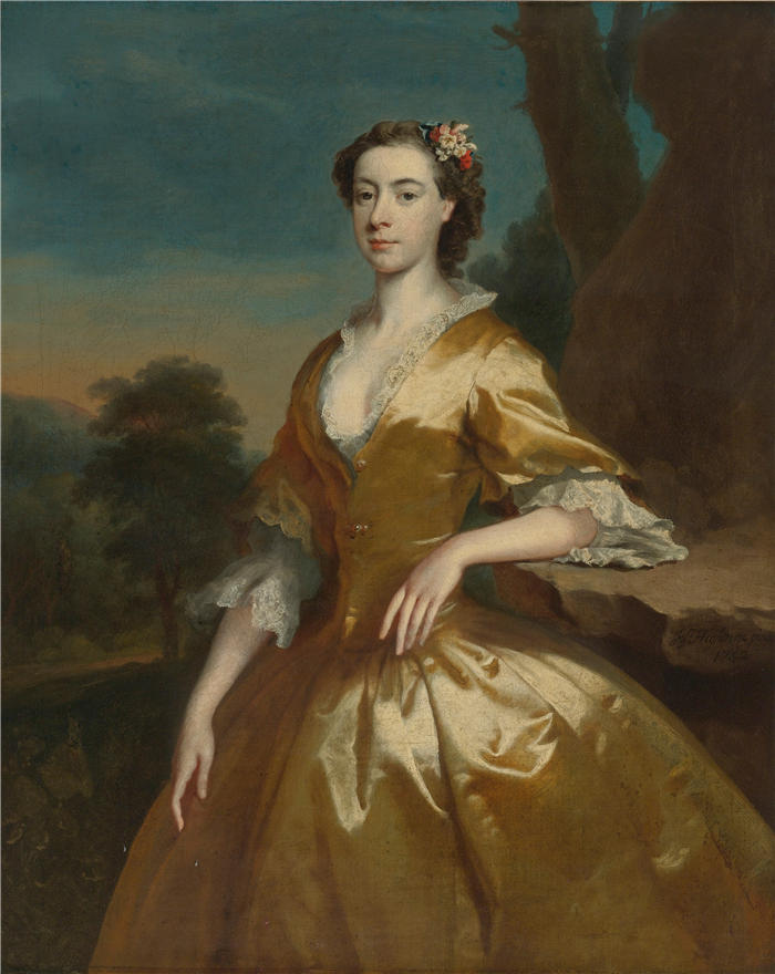 约瑟夫·海默（Joseph Highmore，英国画家）作品-《Joshua Iremonger 夫人的肖像》