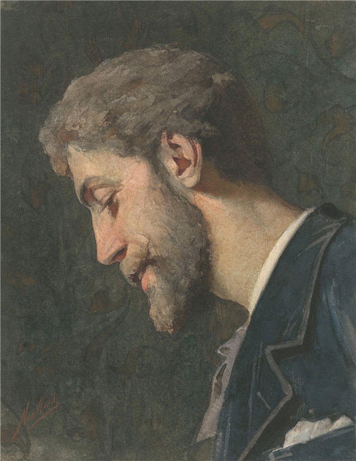 尼古拉斯·范德韦（Nicolaas van der Waay，荷兰，1855–1936 年）作品-波特雷特·范·乔治·亨德里克·布莱特纳 (1865 - 1923)