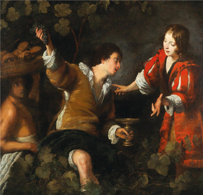 贝尔纳多·斯特罗兹（Bernardo Strozzi，意大利画家）高清作品-《约瑟解梦》