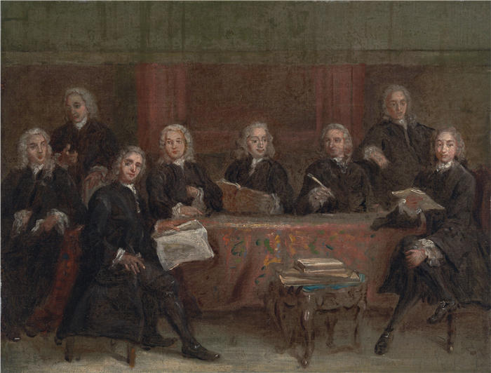 约瑟夫·海默(Joseph Highmore,英国画家)作品-《研究集体肖像(1729 - 1730)》