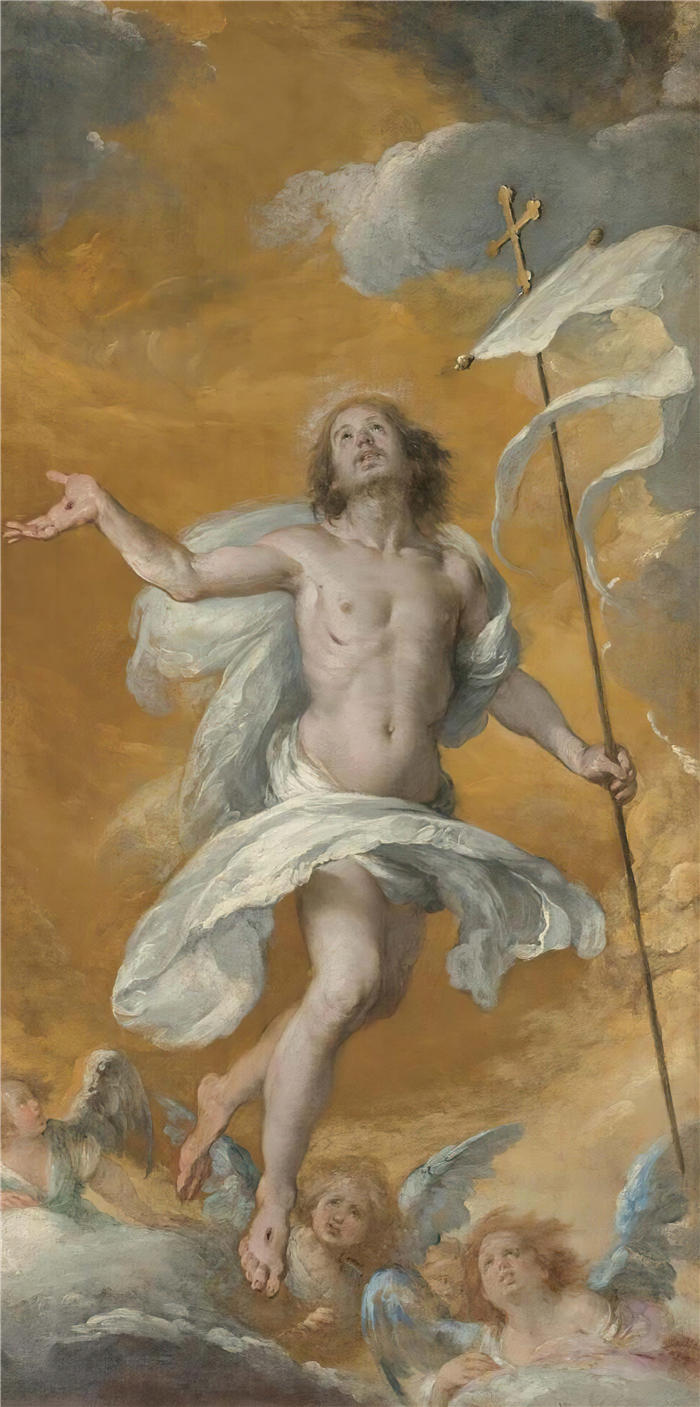 贝尔纳多·斯特罗兹（Bernardo Strozzi，意大利画家）高清作品-《复活的基督》