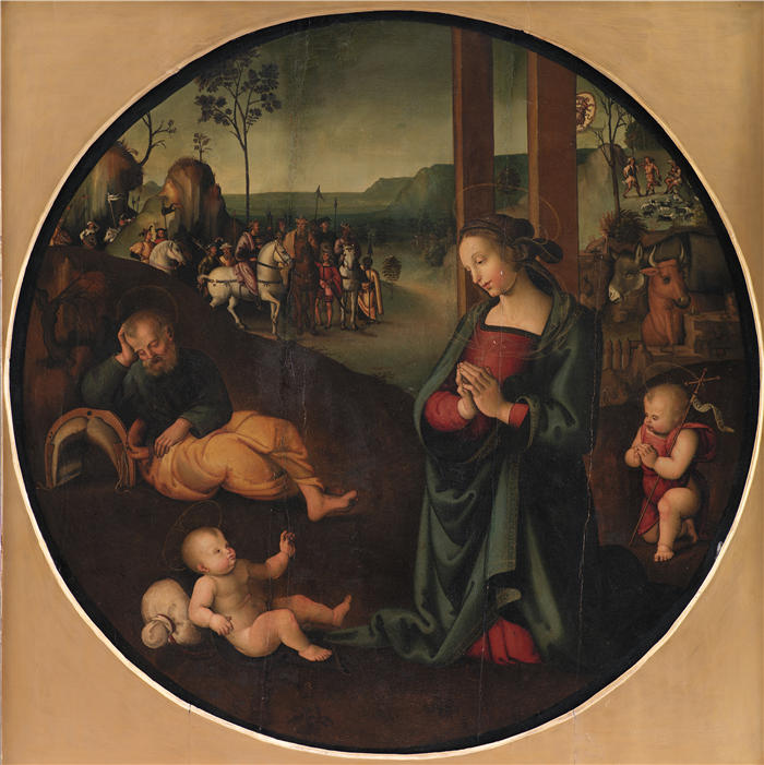 彼得罗·佩鲁吉诺（Pietro Perugino，意大利）-圣家族 (1465 – 1523)
