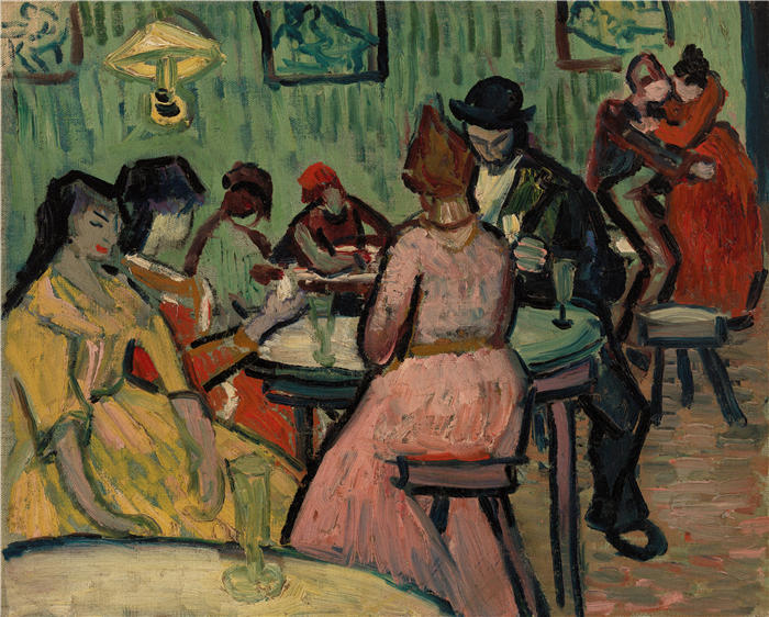 文森特·梵高（Vincent van Gogh，荷兰画家）高清作品 –《妓院 (Le Lupanar) (1888)》