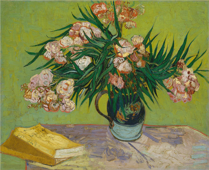 文森特·梵高（Vincent van Gogh，荷兰画家）高清作品 –夹竹桃 (1888).