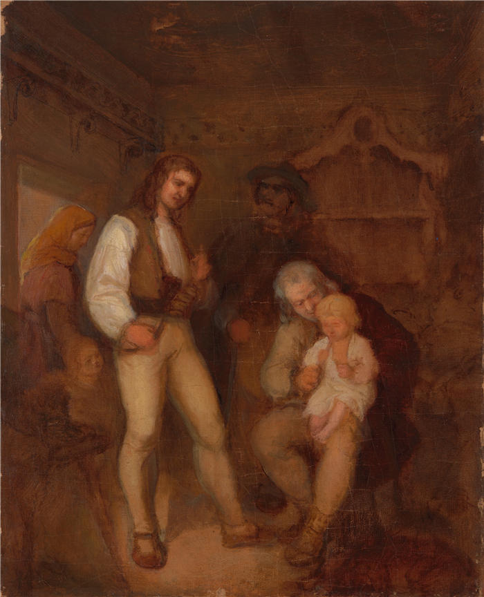亚历山大·科西斯(Aleksander Kotsis,波兰画家)作品-汉兰达家族 (1869)