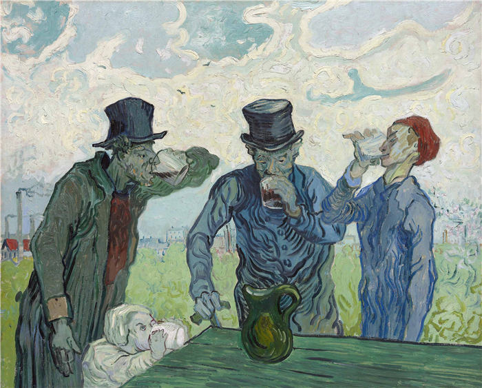 文森特·梵高（Vincent van Gogh，荷兰画家）高清作品 –饮酒者 (1890)