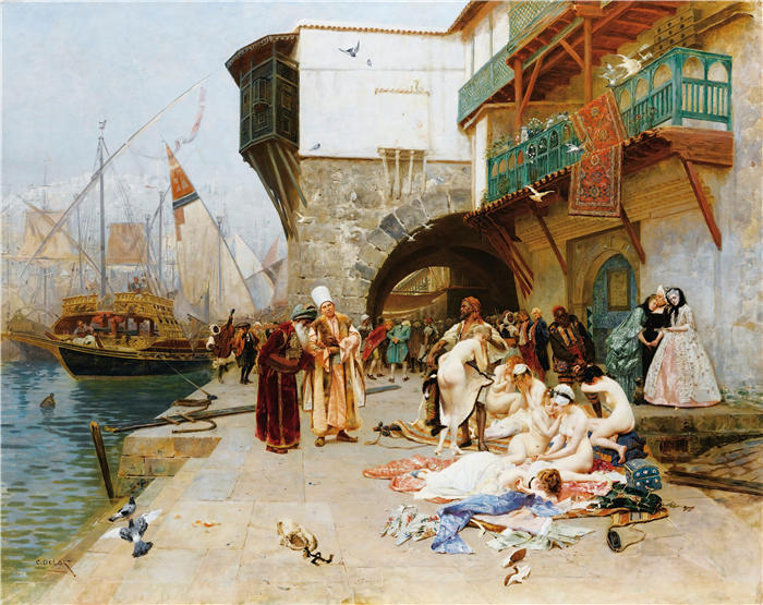 查尔斯·爱德华·德洛尔 (Charles Édouard Delort,法国画家)作品- 狂喜