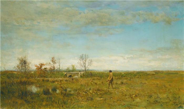 伊万·帕夫洛维奇·波希托诺夫（Ivan Pavlovich Pokhitonov，乌克兰人，1851–1924 年）作品-蓬龙的猎人 (1890)