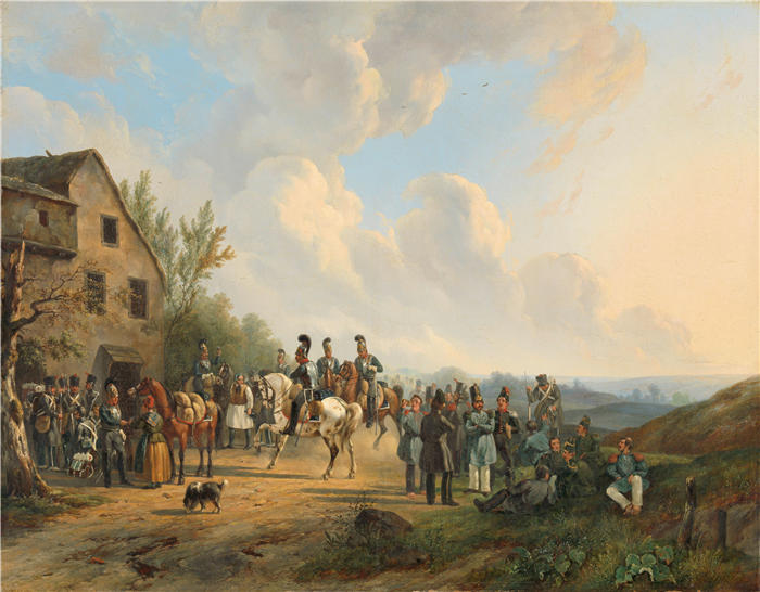 沃特鲁斯·维舒尔（Wouterus Verschuur，荷兰画家）作品-《1831 年 8 月，战役中的场景（1831 - 1835 年）》